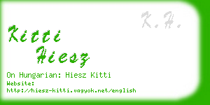 kitti hiesz business card